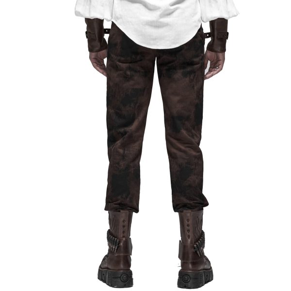 haute qualité PUNK RAVE Pantalon Steampunk ‘Coyote’ Marron 4