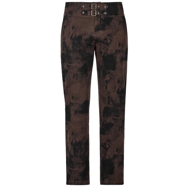 haute qualité PUNK RAVE Pantalon Steampunk ‘Coyote’ Marron 6