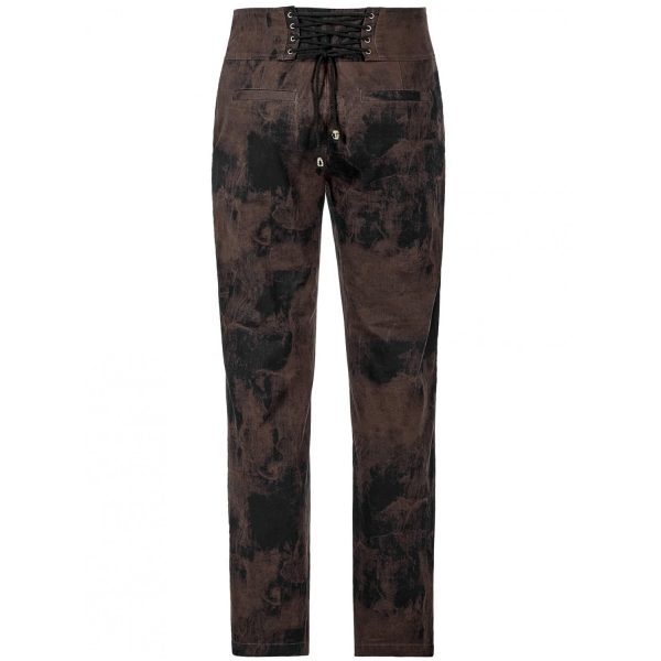 haute qualité PUNK RAVE Pantalon Steampunk ‘Coyote’ Marron 7