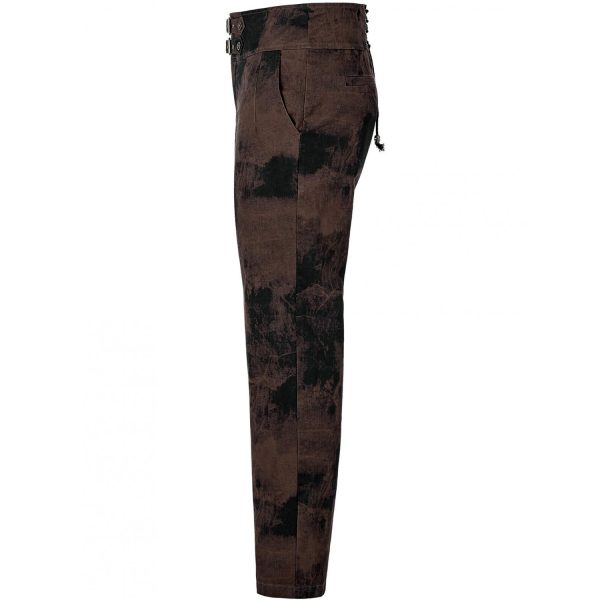 haute qualité PUNK RAVE Pantalon Steampunk ‘Coyote’ Marron 8
