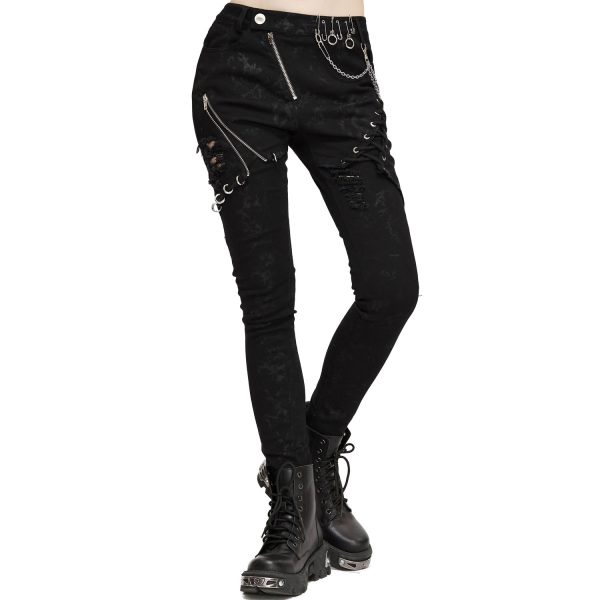 DEVIL FASHION Pantalon ‘Thorne’ Noir Pour Femmes styles dernier cri 9