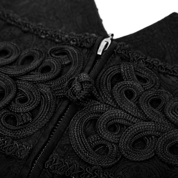 PUNK RAVE Pantalon ‘Torero’ En Brocart Noir vente pas cher 12