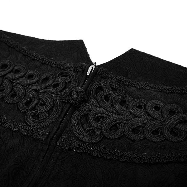 PUNK RAVE Pantalon ‘Torero’ En Brocart Noir vente pas cher 13