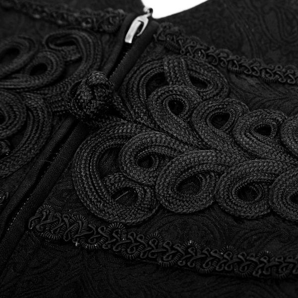 PUNK RAVE Pantalon ‘Torero’ En Brocart Noir vente pas cher 14
