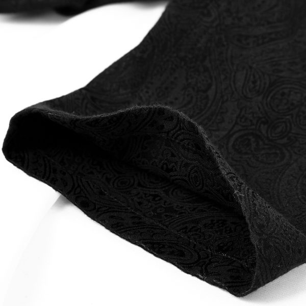 PUNK RAVE Pantalon ‘Torero’ En Brocart Noir vente pas cher 16