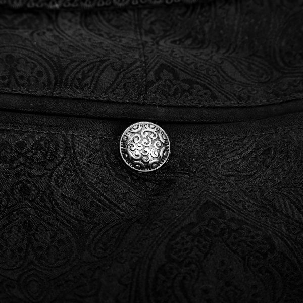 PUNK RAVE Pantalon ‘Torero’ En Brocart Noir vente pas cher 18