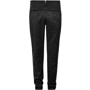 PUNK RAVE Pantalon ‘Torero’ En Brocart Noir vente pas cher 35