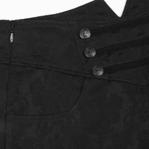 PUNK RAVE Pantalon ‘Vampyr’ En Brocart Noir Réductions 46