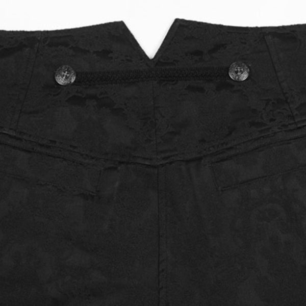 PUNK RAVE Pantalon ‘Vampyr’ En Brocart Noir Réductions 17