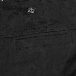 PUNK RAVE Pantalon ‘Vampyr’ En Brocart Noir Réductions 60