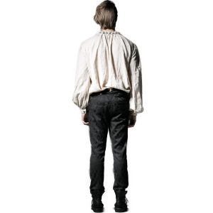 PUNK RAVE Pantalon ‘Vampyr’ En Brocart Noir Réductions 30