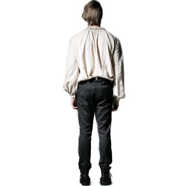 PUNK RAVE Pantalon ‘Vampyr’ En Brocart Noir Réductions 6
