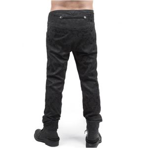 PUNK RAVE Pantalon ‘Vampyr’ En Brocart Noir Réductions 36