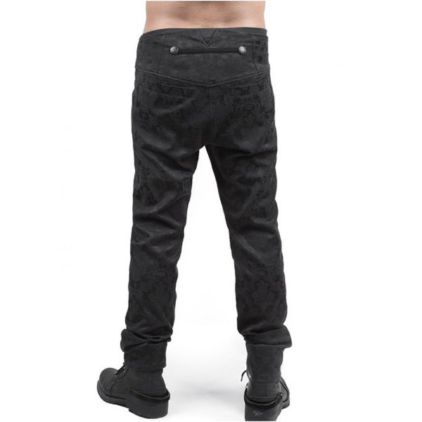 PUNK RAVE Pantalon ‘Vampyr’ En Brocart Noir Réductions 9