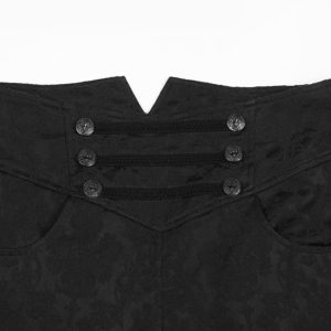PUNK RAVE Pantalon ‘Vampyr’ En Brocart Noir Réductions 38