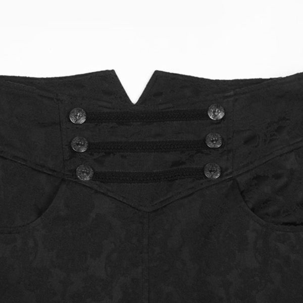 PUNK RAVE Pantalon ‘Vampyr’ En Brocart Noir Réductions 10