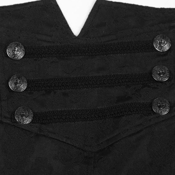 PUNK RAVE Pantalon ‘Vampyr’ En Brocart Noir Réductions 11