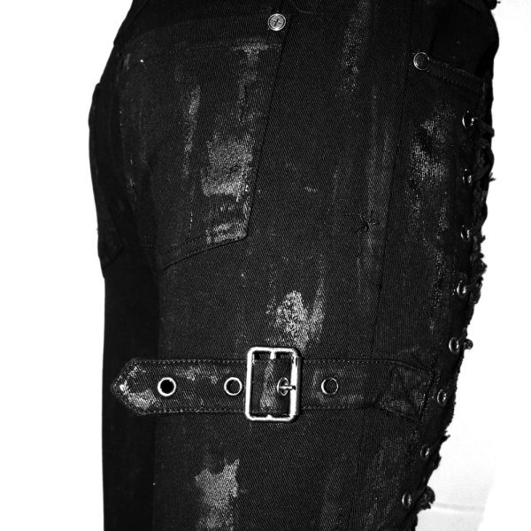 offre spéciale DEVIL FASHION Pantalon ‘Wasteland’ Noir Pour Femmes 16