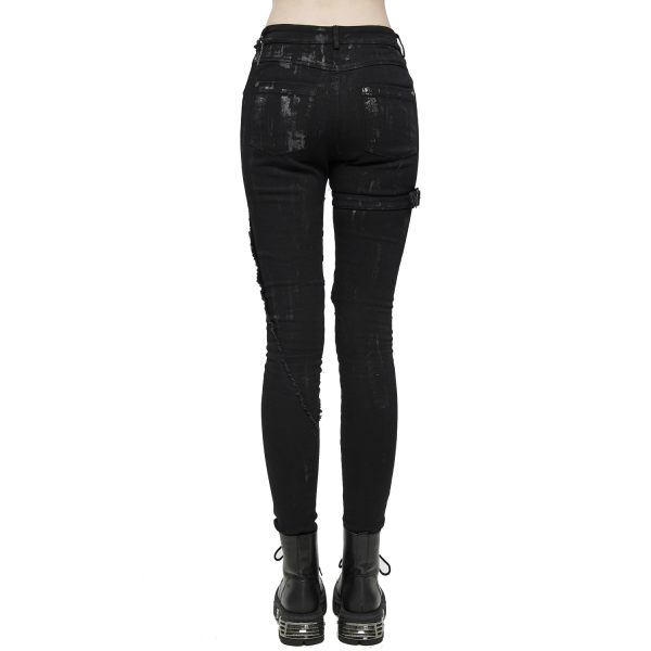 offre spéciale DEVIL FASHION Pantalon ‘Wasteland’ Noir Pour Femmes 7