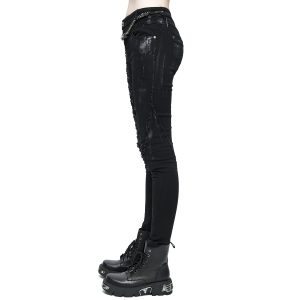 offre spéciale DEVIL FASHION Pantalon ‘Wasteland’ Noir Pour Femmes 35
