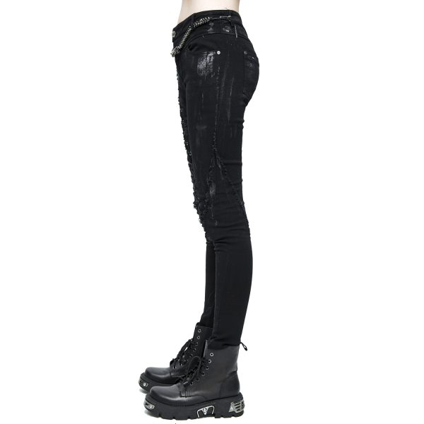 offre spéciale DEVIL FASHION Pantalon ‘Wasteland’ Noir Pour Femmes 9