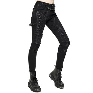 offre spéciale DEVIL FASHION Pantalon ‘Wasteland’ Noir Pour Femmes 37