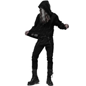 Nouveau PUNK RAVE Pantalon ‘Wolfram’ Noir 37