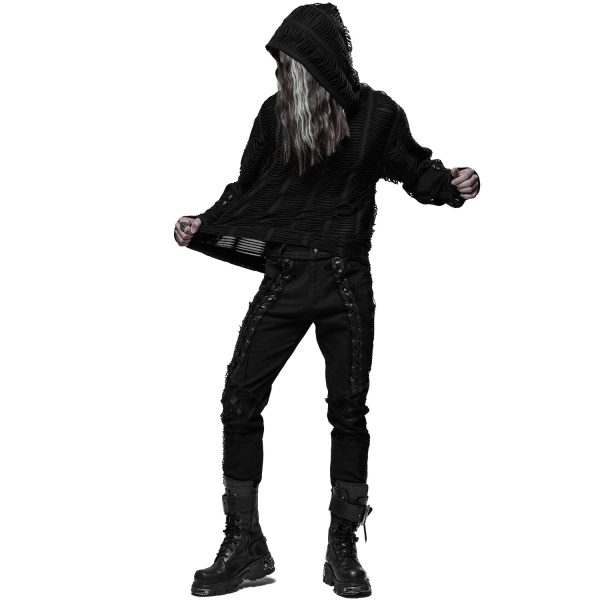 Nouveau PUNK RAVE Pantalon ‘Wolfram’ Noir 10