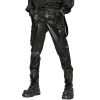 boutiqued pas cher PUNK RAVE Pantalon ‘Xanthus’ En Simili Cuir Noir 53
