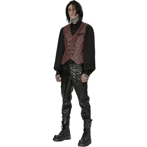 boutiqued pas cher PUNK RAVE Pantalon ‘Xanthus’ En Simili Cuir Noir 14