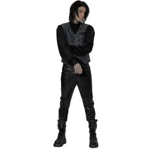 boutiqued pas cher PUNK RAVE Pantalon ‘Xanthus’ En Simili Cuir Noir 48