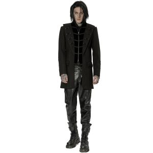 boutiqued pas cher PUNK RAVE Pantalon ‘Xanthus’ En Simili Cuir Noir 50
