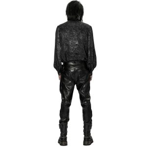 boutiqued pas cher PUNK RAVE Pantalon ‘Xanthus’ En Simili Cuir Noir 26