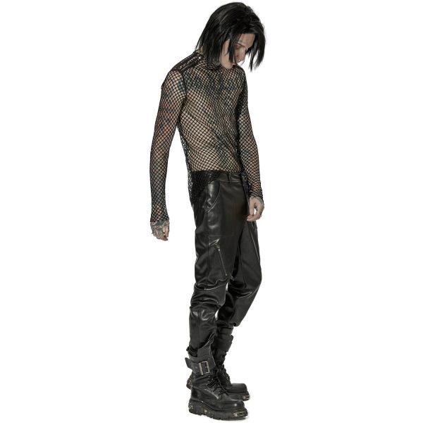 boutiqued pas cher PUNK RAVE Pantalon ‘Xanthus’ En Simili Cuir Noir 6