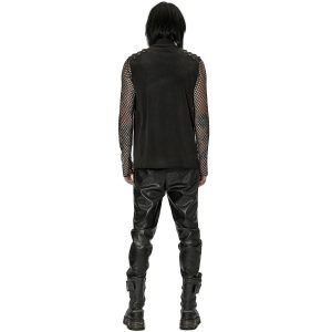 boutiqued pas cher PUNK RAVE Pantalon ‘Xanthus’ En Simili Cuir Noir 34