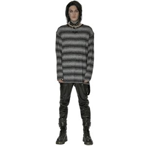 boutiqued pas cher PUNK RAVE Pantalon ‘Xanthus’ En Simili Cuir Noir 38