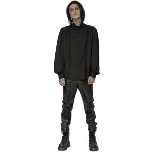 boutiqued pas cher PUNK RAVE Pantalon ‘Xanthus’ En Simili Cuir Noir 40