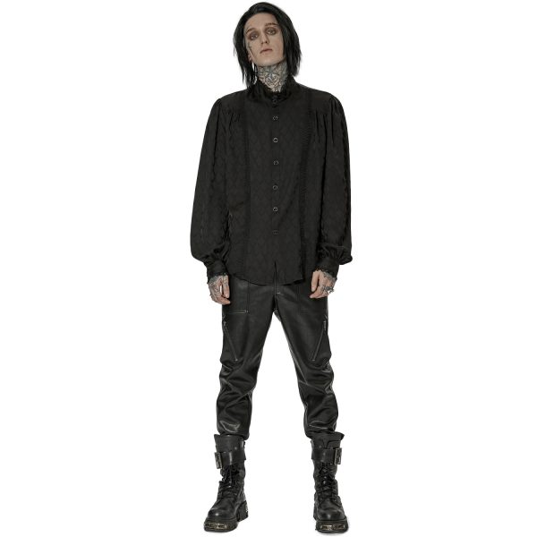 boutiqued pas cher PUNK RAVE Pantalon ‘Xanthus’ En Simili Cuir Noir 11