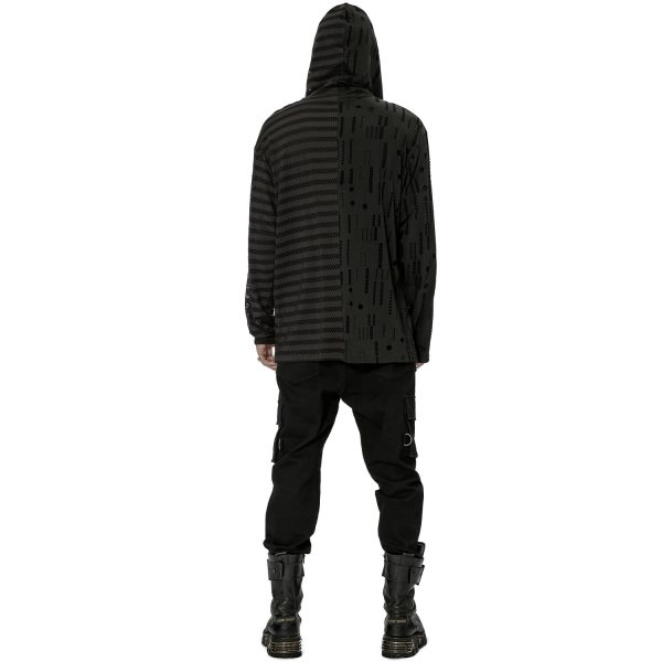 De super promotions disponibles PUNK RAVE Pantalon ‘Ywain’ En Denim Noir 4