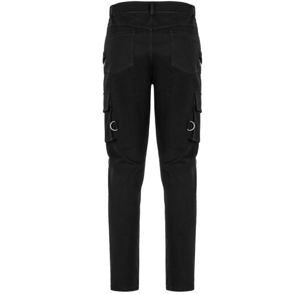 De super promotions disponibles PUNK RAVE Pantalon ‘Ywain’ En Denim Noir 11