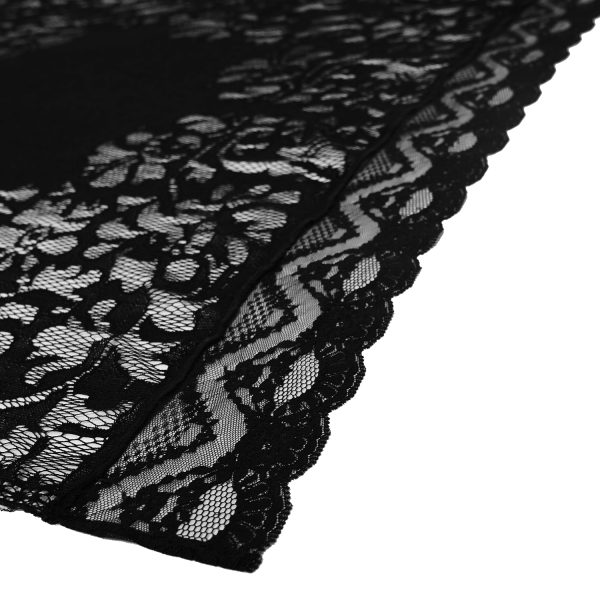 PUNK RAVE Paréo ‘Goth Bat’ En Dentelle Noire grande surprise 11
