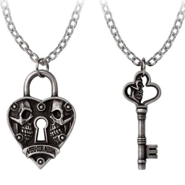 ALCHEMY GOTHIC Pendentif ‘Key To Eternity’ boutique pas cher 5