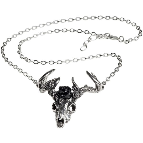 Réductions ALCHEMY GOTHIC Pendentif ‘White Hart, Black Rose’ 3