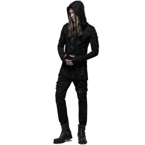 officiel PUNK RAVE Polo à Capuche Et Manches Longues ‘Destruction Unit’… 30