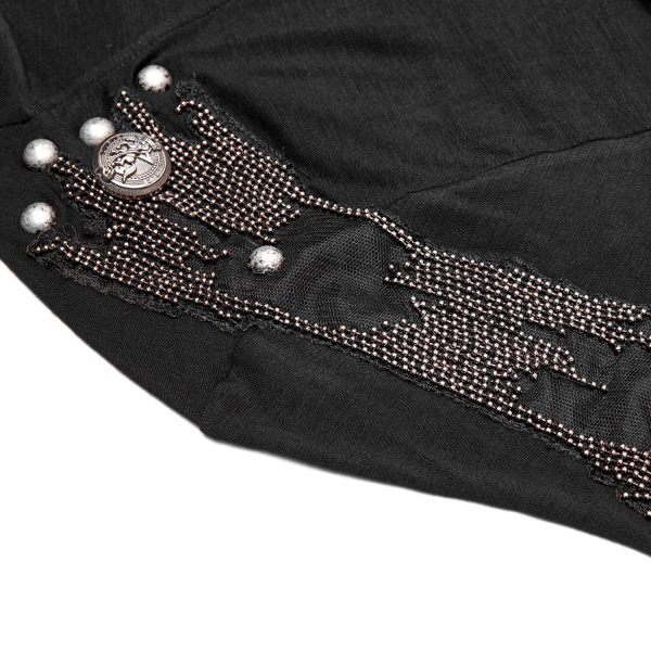 PUNK RAVE Polo Asymétrique à Capuche ‘Morok’ Noir fashion pas cher 13