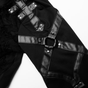 PUNK RAVE Polo Manches Longues ‘Astaroth’ Noir solde en ligne 52