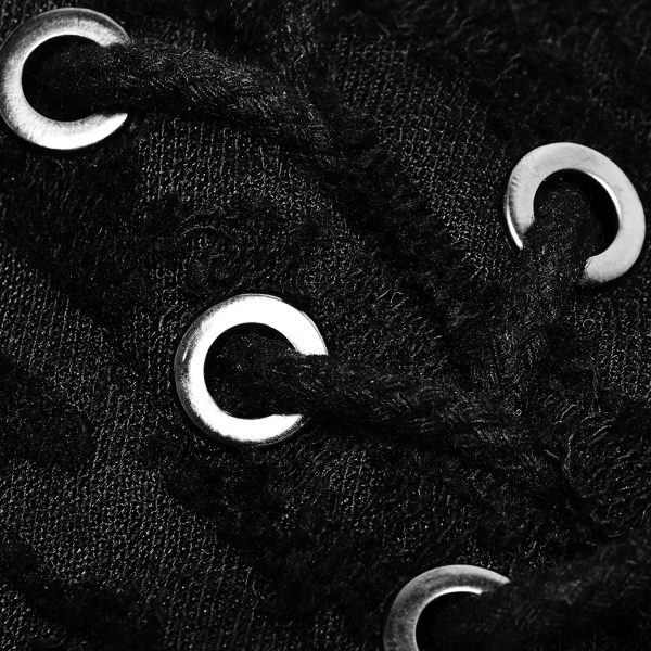 PUNK RAVE Polo Manches Longues ‘Black Plague’ Noir Top ventes 12