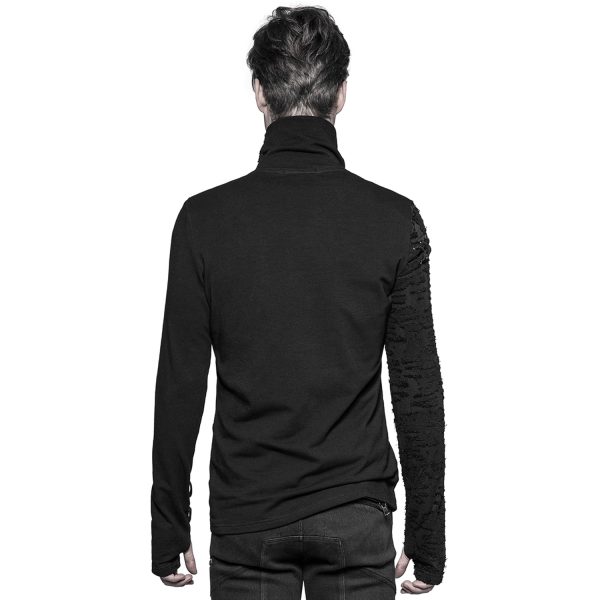 PUNK RAVE Polo Manches Longues ‘Black Plague’ Noir Top ventes 4