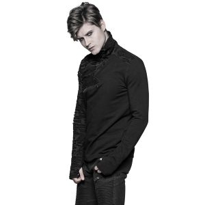 PUNK RAVE Polo Manches Longues ‘Black Plague’ Noir Top ventes 21