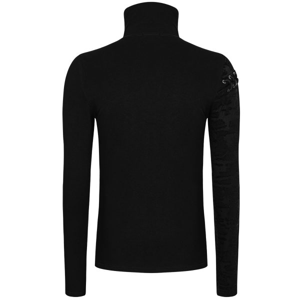 PUNK RAVE Polo Manches Longues ‘Black Plague’ Noir Top ventes 8